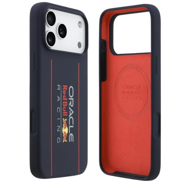 Etui Red Bull Silicone Oversize Vertical Logo MagSafe do iPhone 17 Pro Max granatowy