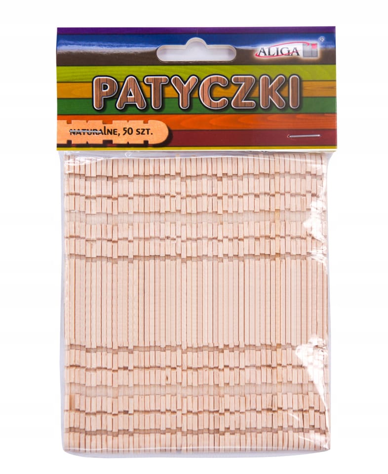 Patyczki kreatywne PK-3397 konstrukcyjne op.50szt. 114X10X2mm ALIGA