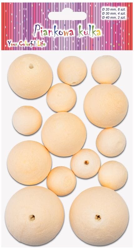 Piankowa kulka MW-1000 mix 20mm-8szt, 30mm-4szt, 40mm -2szt ALIGA