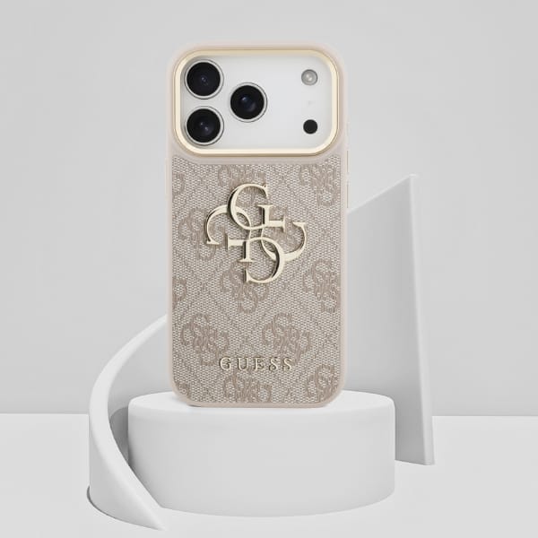 Etui Guess 4G Big 4G Classic Logo Big Strap Metal Buttons do iPhone 17 Pro różowy