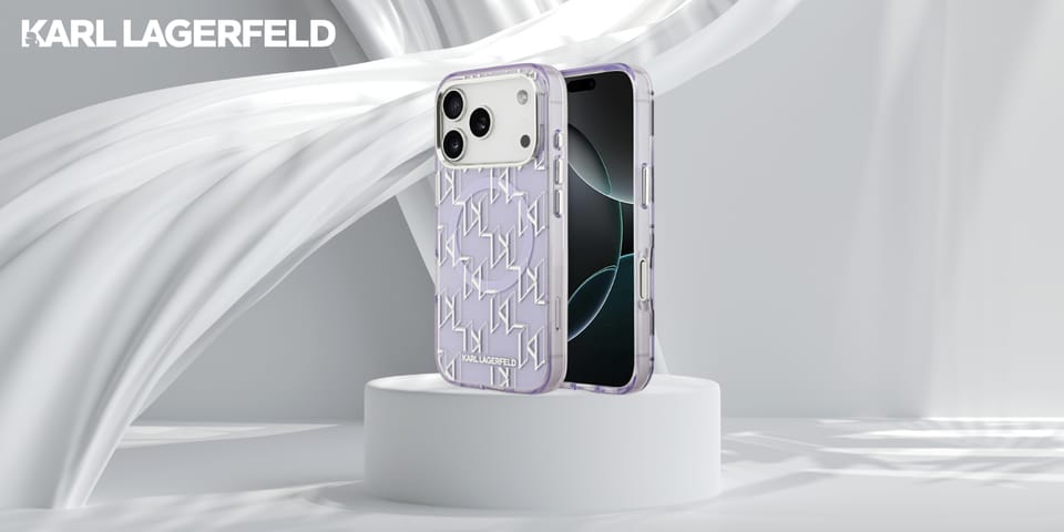 Etui Karl Lagerfeld IML KL Monogram      MagSafe do iPhone 17 Pro Max fioletowy