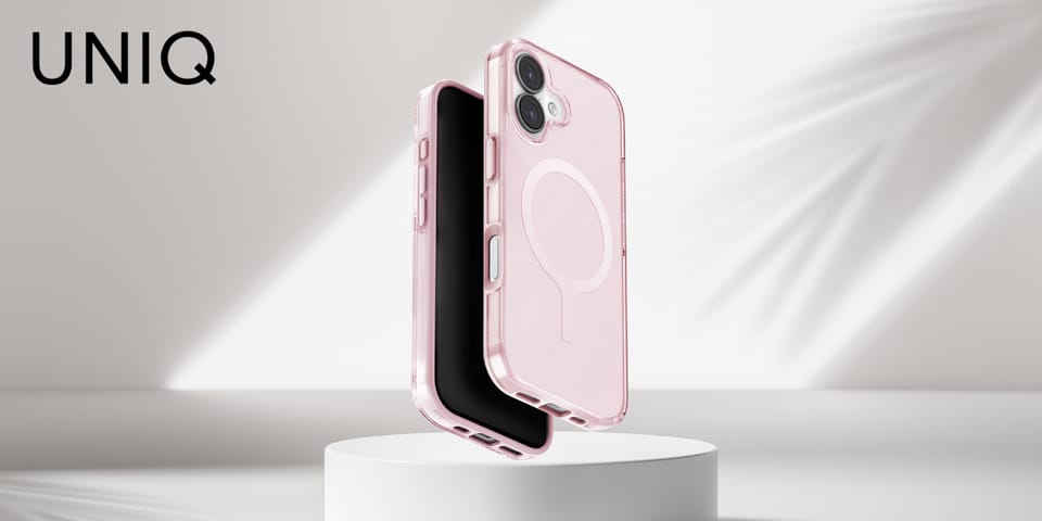 Etui UNIQ Clario do iPhone 17 Magclick   Charging różowy