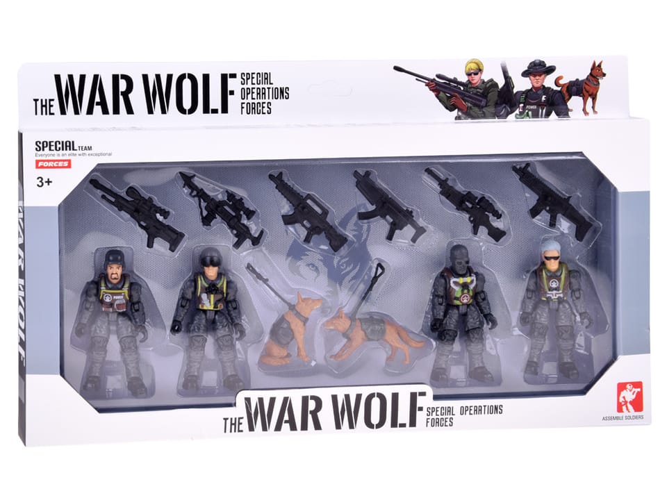 Duży zestaw figurek żołnierze karabiny 12 elementów żołnierzyki ZA5887