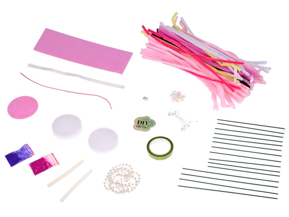 Zestaw kreatywny DIY Stwórz materiałowe KWIATY w wazonie Flowerbox ZA5866