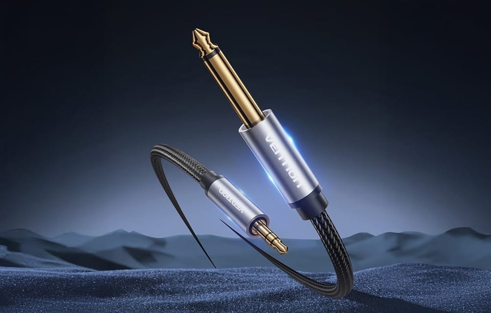 Kabel audio mini jack 3.5mm męski do jack 6.35mm męski Vention BCYHL 10m