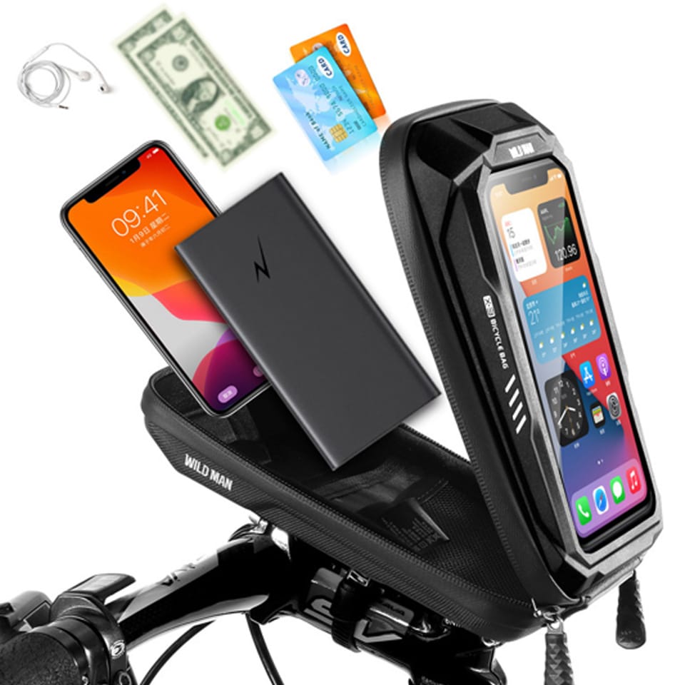 Etui/uchwyt rowerowy WILDMAN X3 etui na  kierownicę czarny