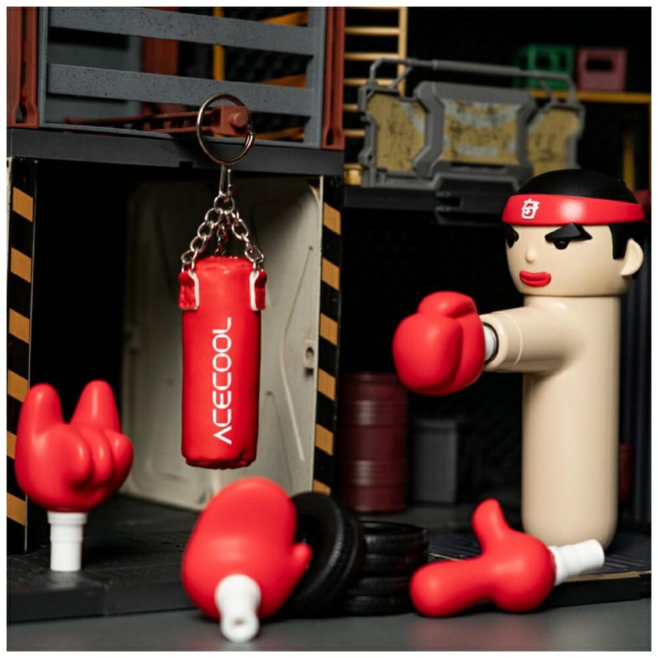 Mini pistolet do masażu 4smarts ACECOOL  KungFu Boxer beżowy