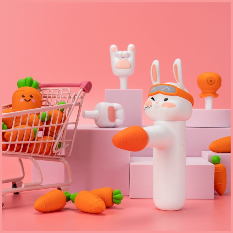 Mini pistolet do masażu 4smarts ACECOOL  Rabbit biały