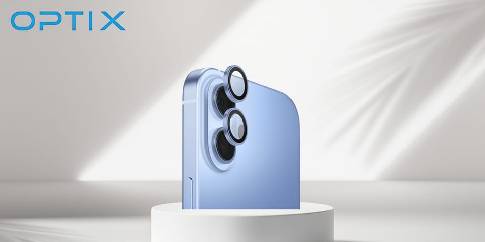 Szkło na obiektyw aparatu UNIQ Optix     Aluminium Camera Lens Protector do iPhone 17 z aplikatorem niebieski
