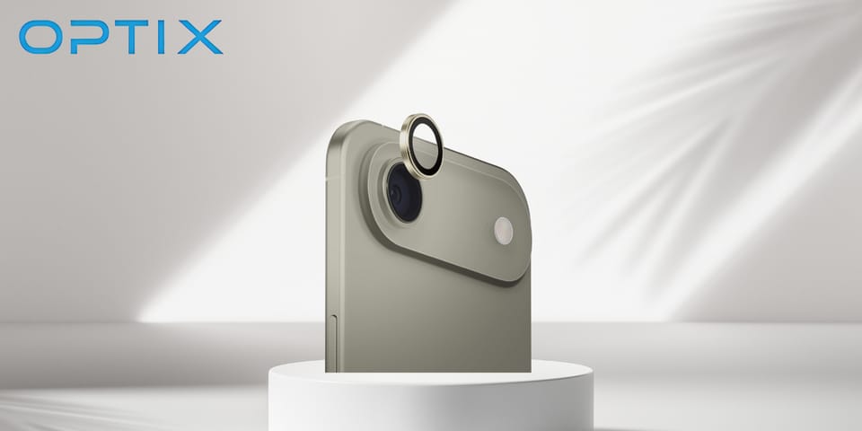 Szkło na obiektyw aparatu UNIQ Optix     Aluminium Camera Lens Protector do iPhone Air z aplikatorem złoty