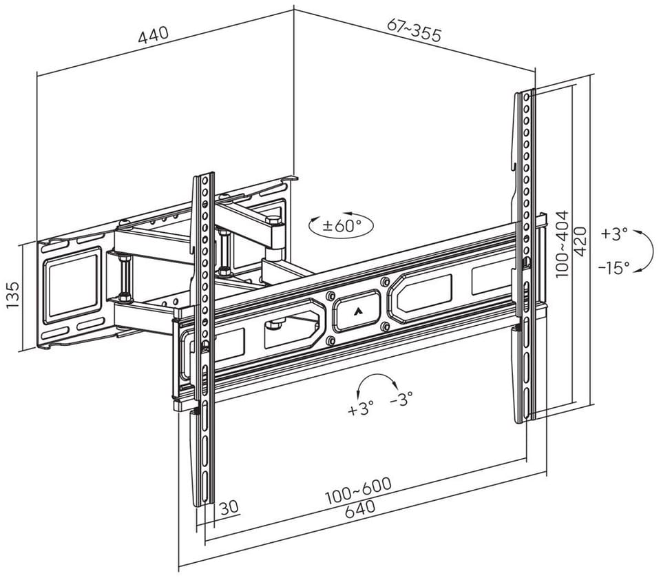 Uchwyt do telewizora 37-80", 40kg, MC-710N
