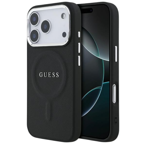Etui Guess Classic Logo MagSafe do       iPhone 17 Pro czarny