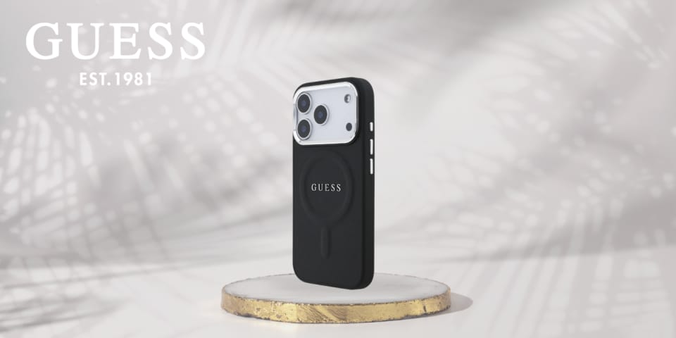 Etui Guess Classic Logo MagSafe do       iPhone 17 Pro czarny