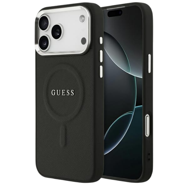 Etui Guess Classic Logo MagSafe do       iPhone 17 Pro Max czarny