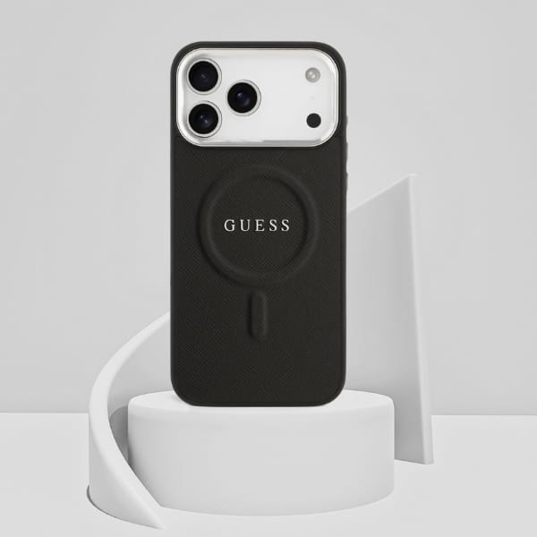 Etui Guess Classic Logo MagSafe do       iPhone 17 Pro Max czarny