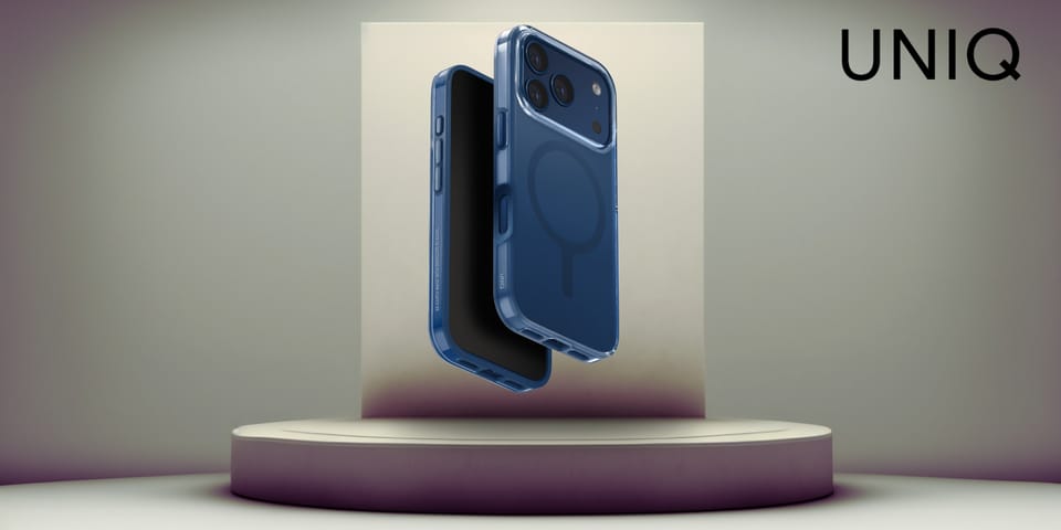 Etui UNIQ Clario do iPhone 17 Pro        Magclick Charging niebieski