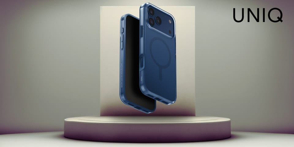 Etui UNIQ Clario do iPhone 17 Pro Max    Magclick Charging niebieski