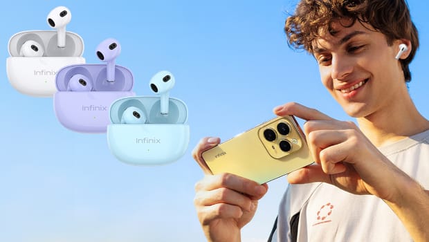 Słuchawki douszne Infinix XBuds 3 XE31 fioletowe