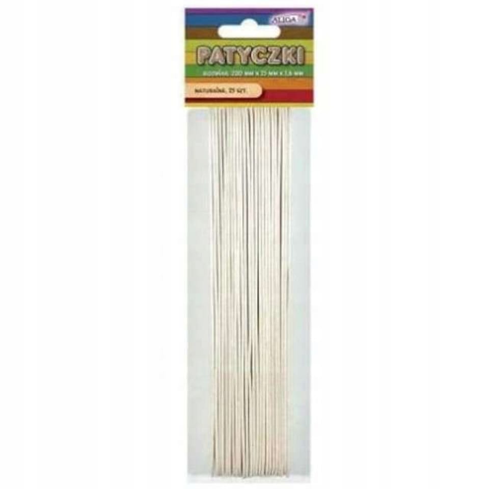 Patyczki PK-0029 bezbarwne (25szt.) 200x25x1.6mm ALIGA