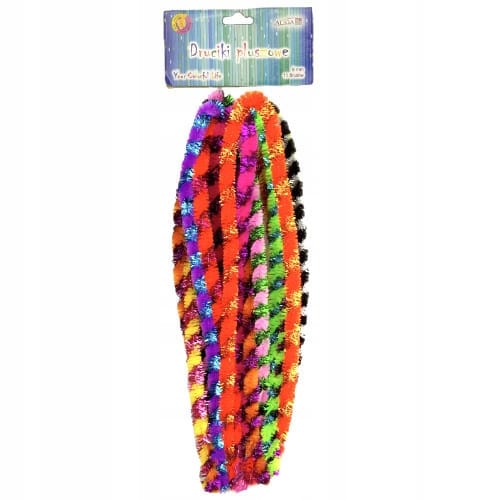 Druty pluszowe przeplatane mix 9mm x 50cm DP-0217 ALIGA