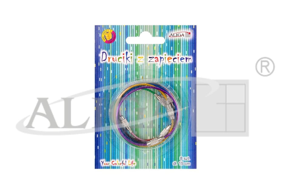 Druciki kolorowe z zapięciem 15cm 8szt. PH-2660 ALIGA