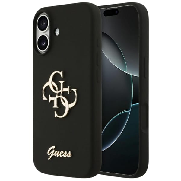 Etui Guess Silicone Big 4G Script do     iPhone 17 czarny