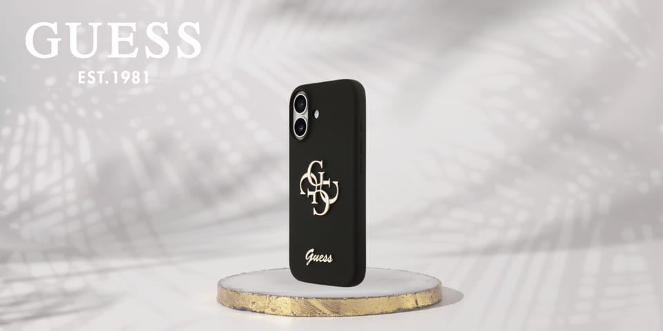 Etui Guess Silicone Big 4G Script do     iPhone 17 czarny