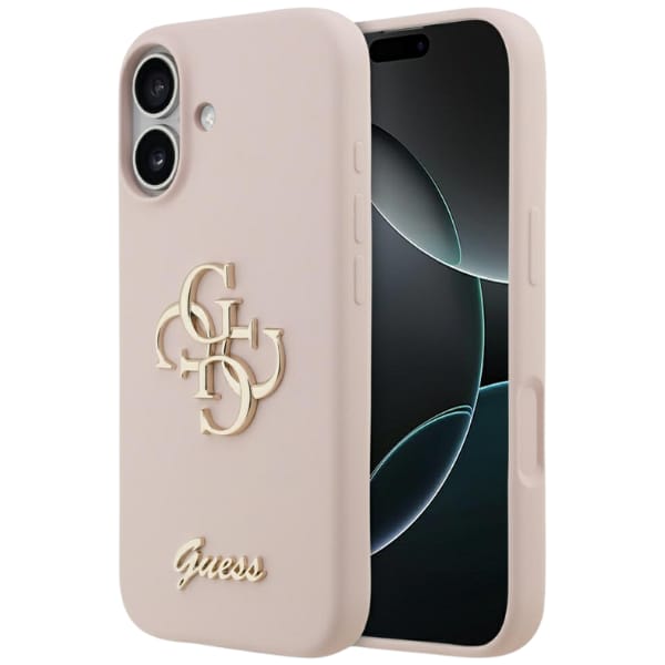 Etui Guess Silicone Big 4G Script do     iPhone 17 różowy