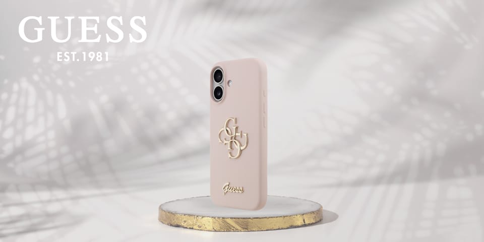 Etui Guess Silicone Big 4G Script do     iPhone 17 różowy