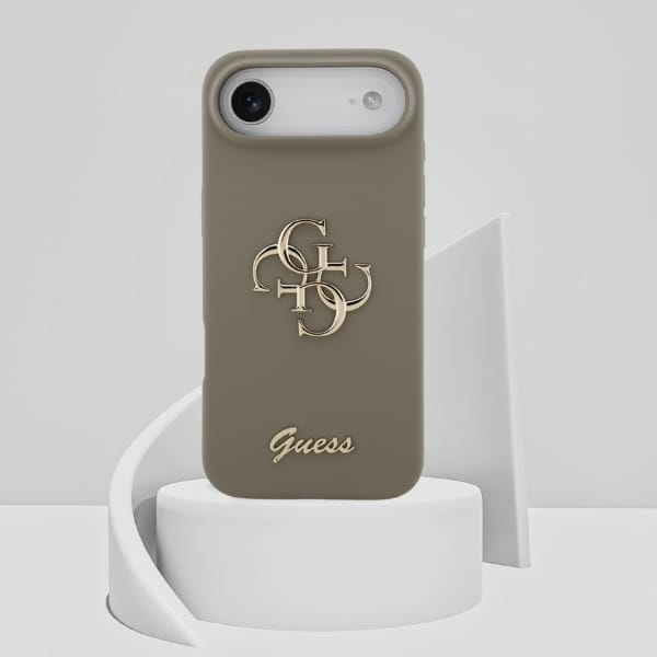 Etui Guess Silicone Big 4G Script do     iPhone Air brązowy