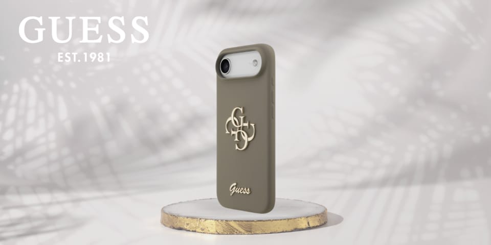 Etui Guess Silicone Big 4G Script do     iPhone Air brązowy