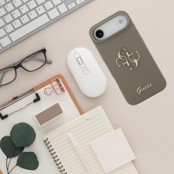 Etui Guess Silicone Big 4G Script do     iPhone Air brązowy