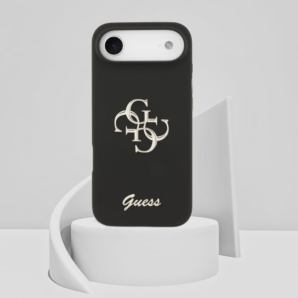 Etui Guess Silicone Big 4G Script do     iPhone Air czarny