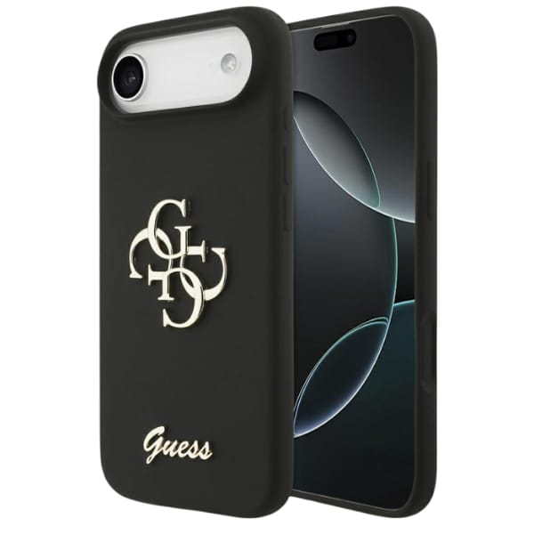 Etui Guess Silicone Big 4G Script do     iPhone Air czarny