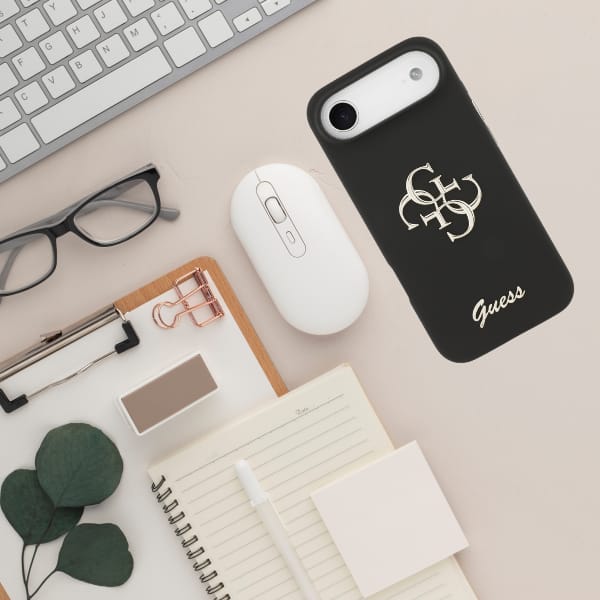 Etui Guess Silicone Big 4G Script do     iPhone Air czarny