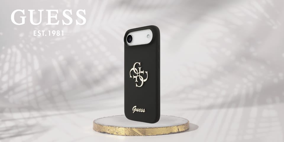 Etui Guess Silicone Big 4G Script do     iPhone Air czarny