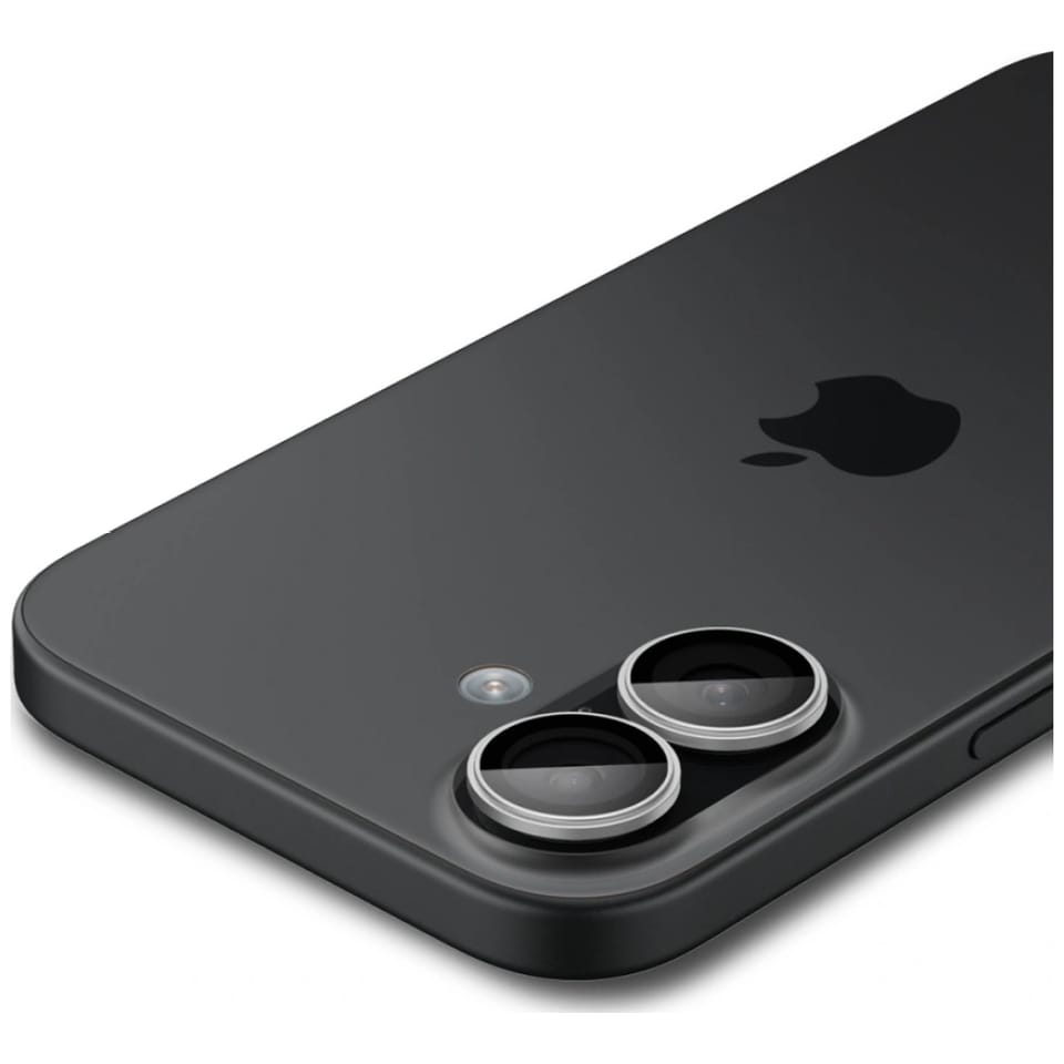 Osłona aparatu Spigen Optik Pro Glas.TR  "EZ FIT" Camera Protector 2szt do iPhone 17 / 16 / 16 Plus srebrny