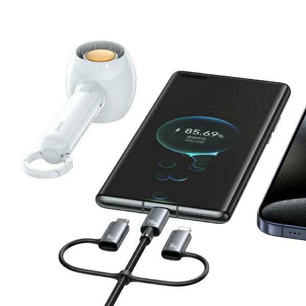 USAMS Kabel 6w1 Fast charging 240W 1,2m  Data Cable Digital dispay Aluminium Alloy Seria Sufeng (SJ737)