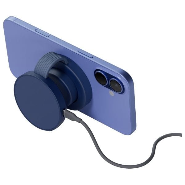 Ładowarka indukcyjna Bazic GoMag Trio 2  3w1 15W magnetyczna do iPhone/Watch/AirPods niebieski