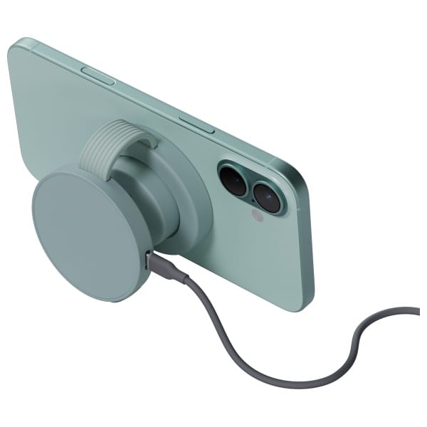 Ładowarka indukcyjna Bazic GoMag Trio 2  3w1 15W magnetyczna do iPhone/Watch/AirPods pistacjowy