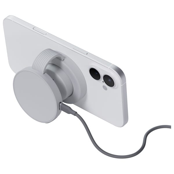 Ładowarka indukcyjna Bazic GoMag Trio 2  3w1 15W magnetyczna do iPhone/Watch/AirPods szara