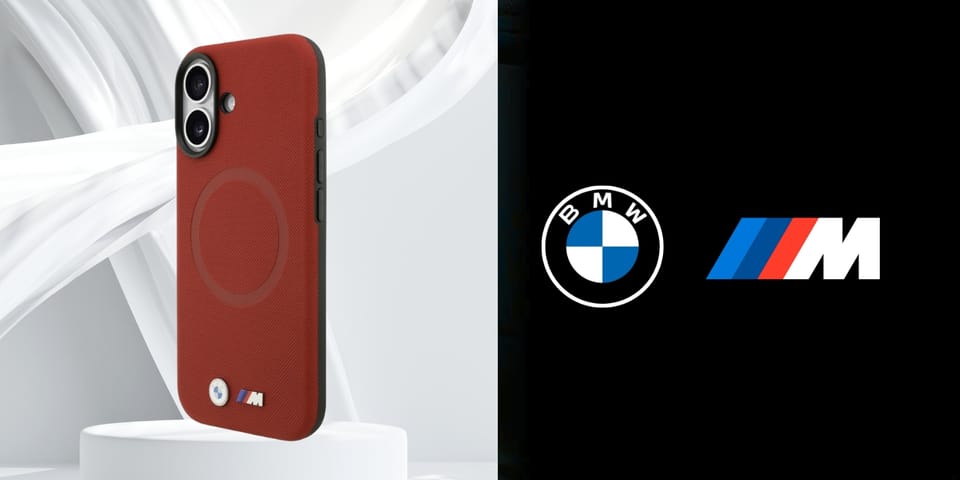 Etui BMW M FW Metal Logo MagSafe do      iPhone 17 czerwony