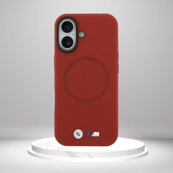 Etui BMW M FW Metal Logo MagSafe do      iPhone 17 czerwony