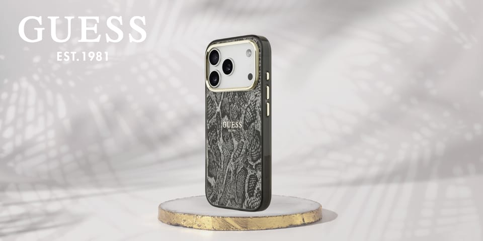 Etui Guess Python Pattern MagSafe do     iPhone 17 Pro czarny