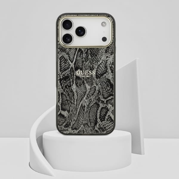 Etui Guess Python Pattern MagSafe do     iPhone 17 Pro Max czarny