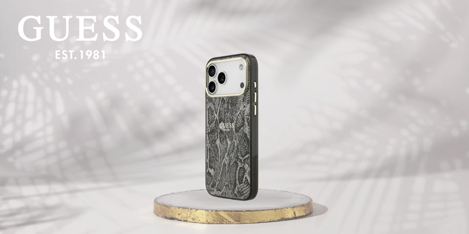 Etui Guess Python Pattern MagSafe do     iPhone 17 Pro Max czarny