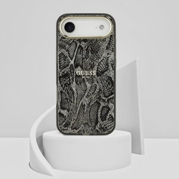 Etui Guess Python Pattern MagSafe do     iPhone Air czarny