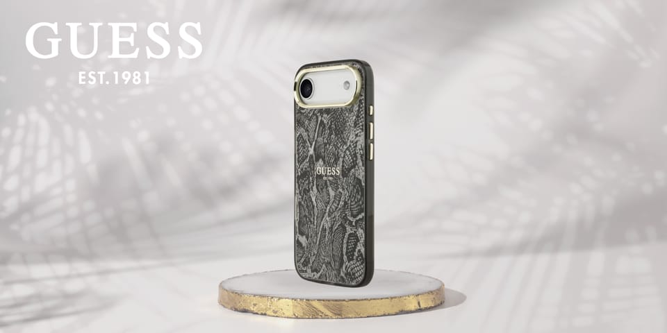 Etui Guess Python Pattern MagSafe do     iPhone Air czarny