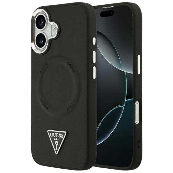 Etui Guess Triangle Logo MagSafe do      iPhone 17 czarny