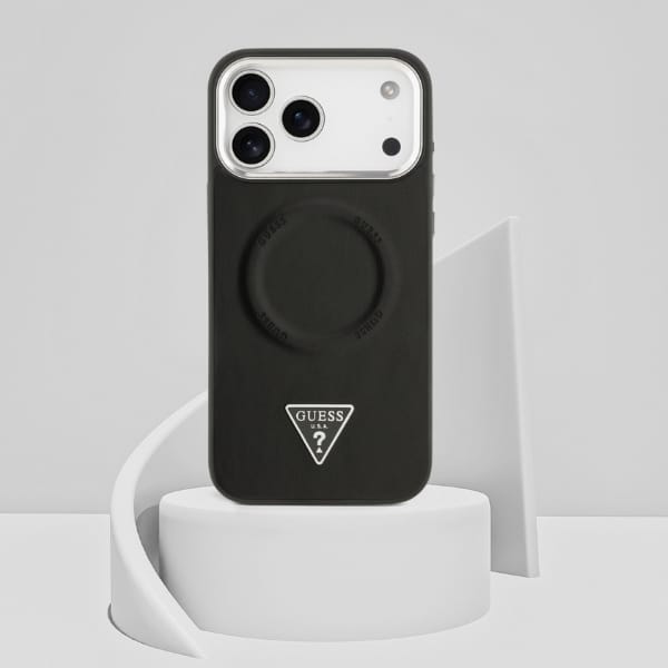 Etui Guess Triangle Logo MagSafe do      iPhone 17 Pro Max czarny